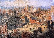 Colin Campbell Cooper Columbus Circle oil painting
